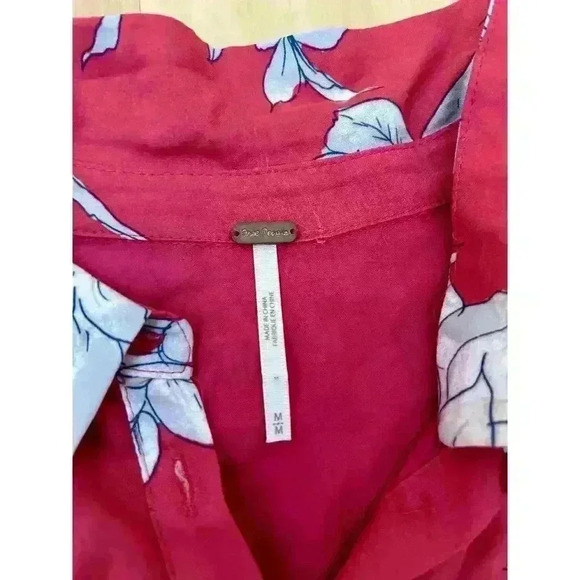 Free People Button Down Floral Dress size Medium - Picture 6 of 6